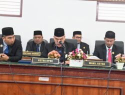 Rapat Paripurna DPRK Aceh Besar Dengan Agenda Pengumuman Penetapan Pasangan Bupati – Wakil Bupati Aceh Besar Terpilih